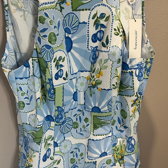 Francesca's Collections Blue and Green Patterned Dress - Picture 3 of 3